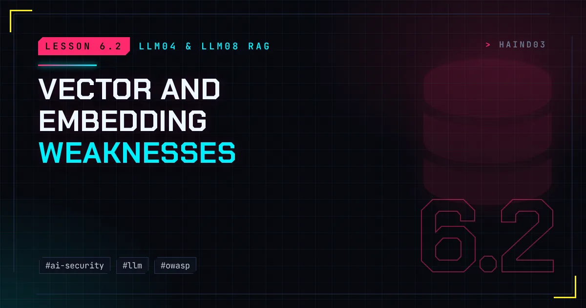 Vector and embedding weaknesses
