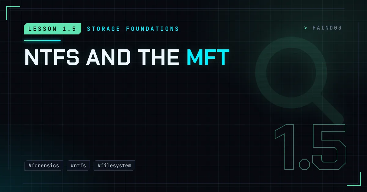 NTFS and the MFT