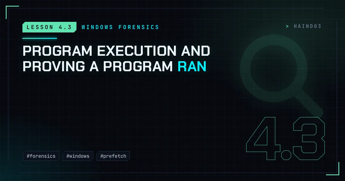Program Execution and Proving a Program Ran