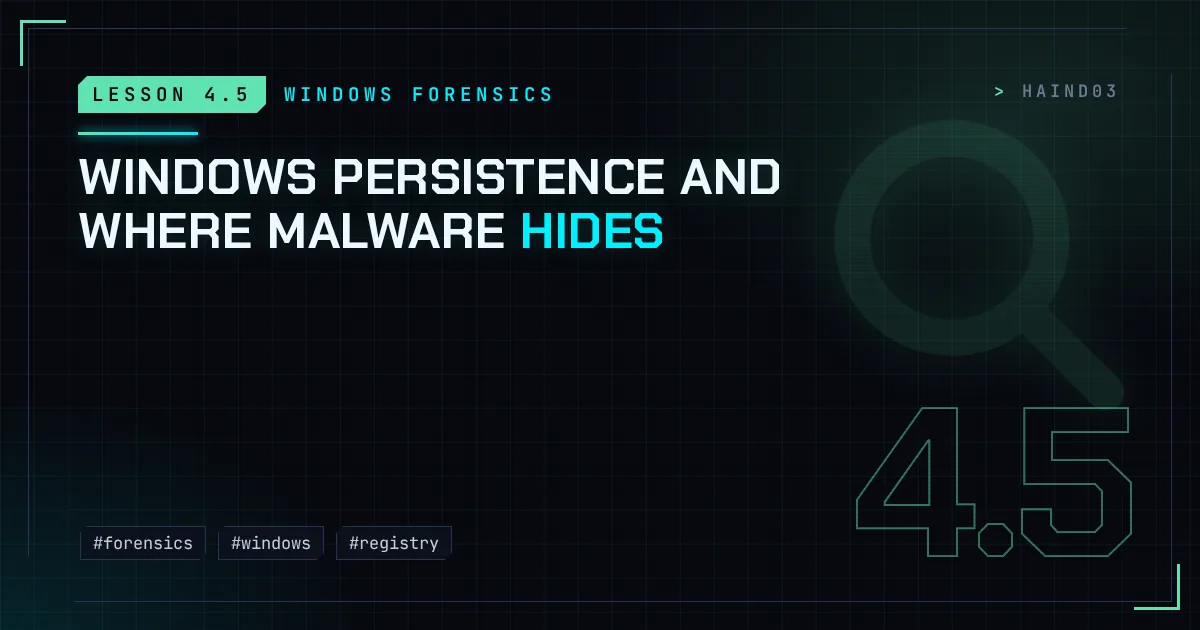 Windows Persistence and Where Malware Hides