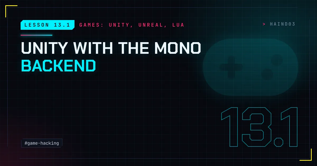 Lesson 13.1: Unity with the Mono backend