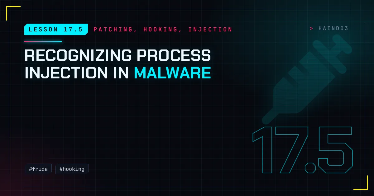 Lesson 17.5: Recognizing process injection in malware