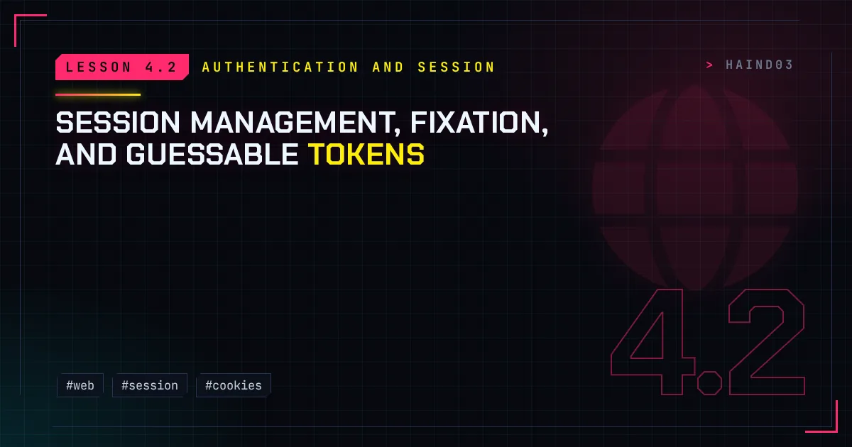 Session management, fixation, and guessable tokens