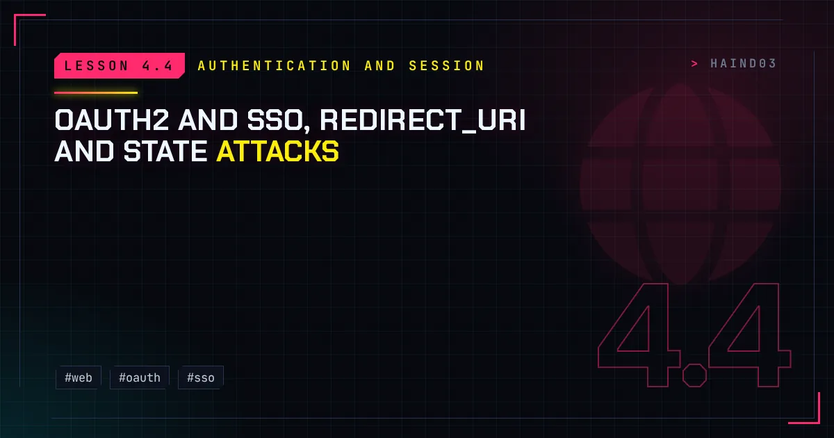 OAuth2 and SSO, redirect_uri and state attacks