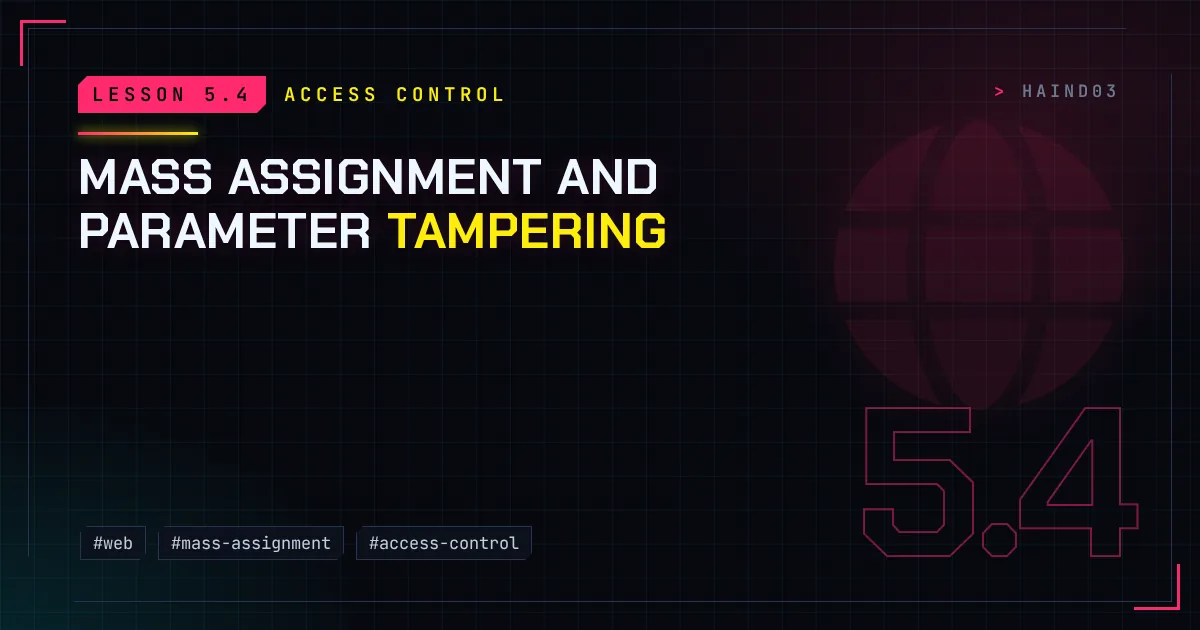 Mass assignment and parameter tampering