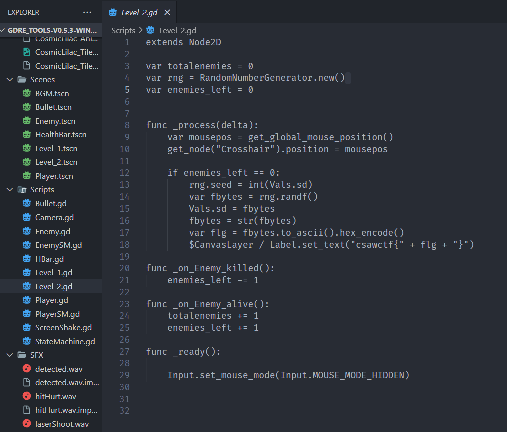Decompiled project files