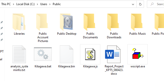 Files dropped in C:\Users\Public