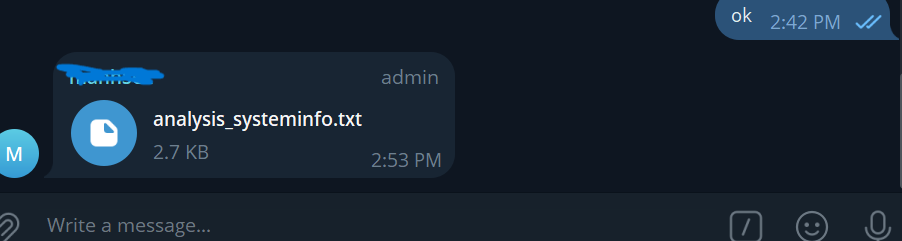 Test of the sendDocument call