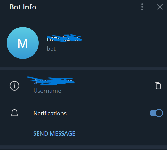 Test result in Telegram